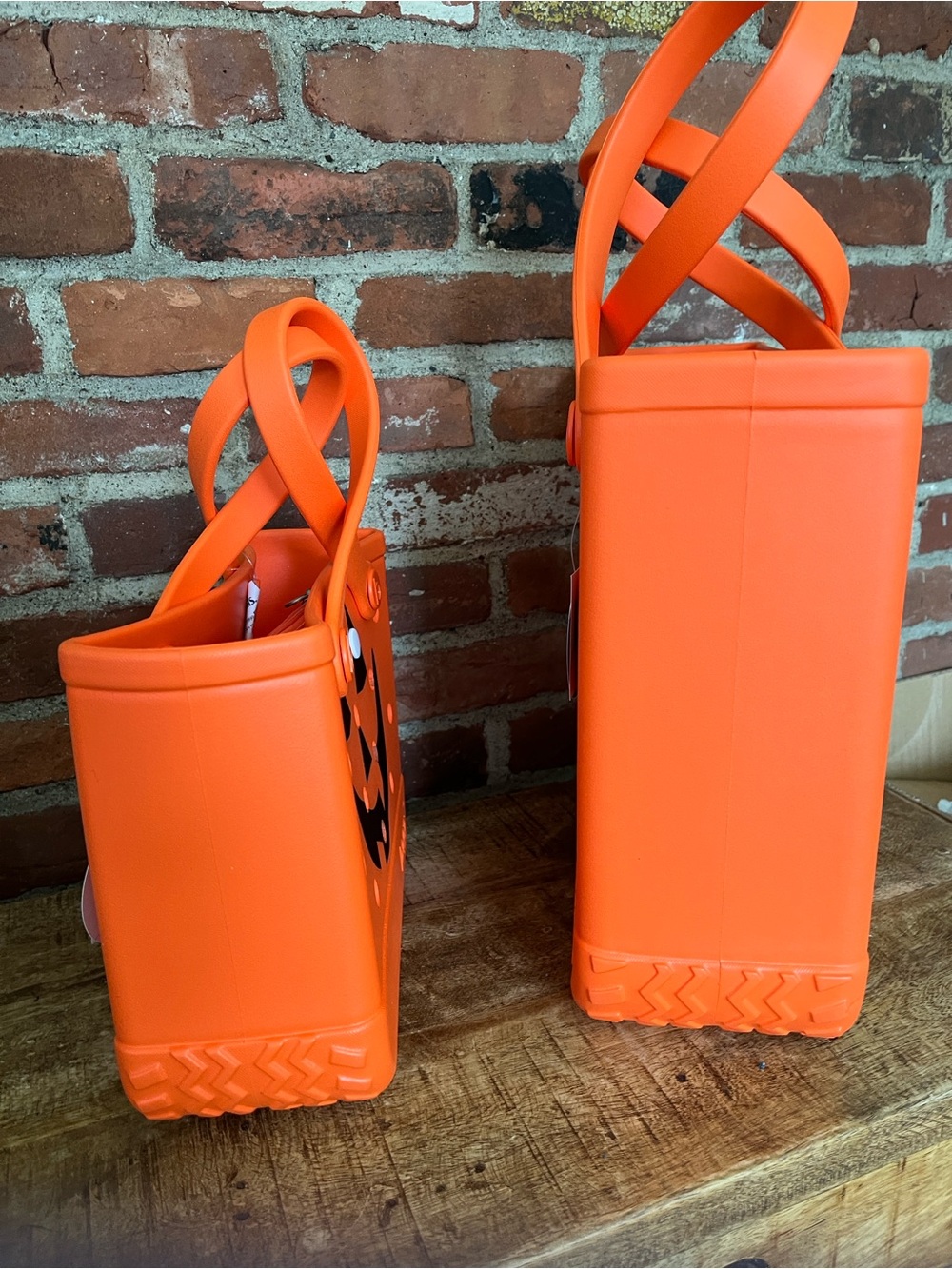 BOGG BAG Orange Pumpkin Jack-O'-Lantern Tote - Picture 4 of 11